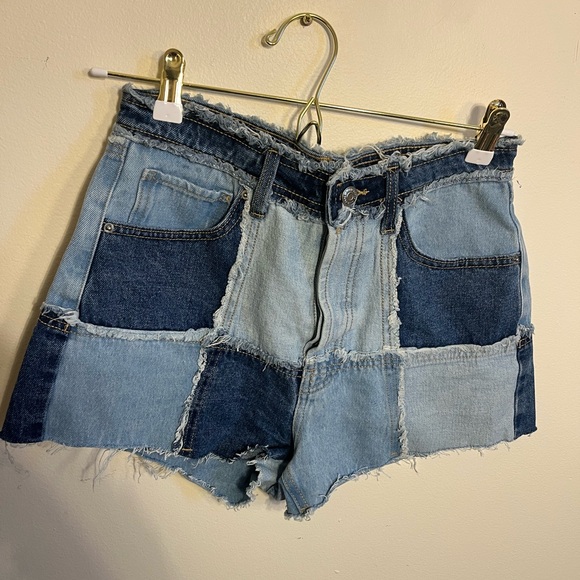 wild fable Pants - wild fable Patchwork Light and Dark Blue Denim Women’s Shorts